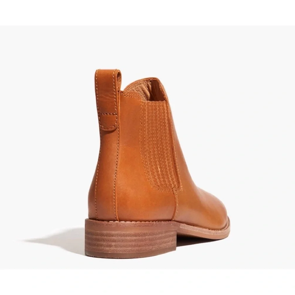 Madewell Tan Ainsley Chelsea Leather Ankle Boots size 6M - Picture 2 of 12